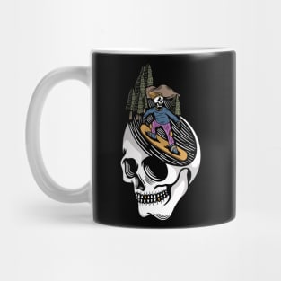 Snowboard skull Mug